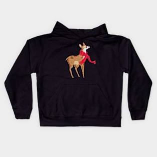 deer scarf Kids Hoodie